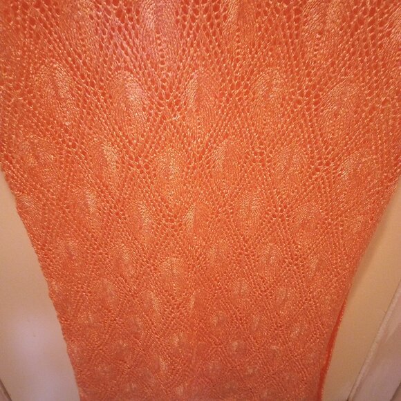 Guess crochet Liza sleeveless maxi dress boho XL peach/orange w/sequins NWT - Picture 14 of 14